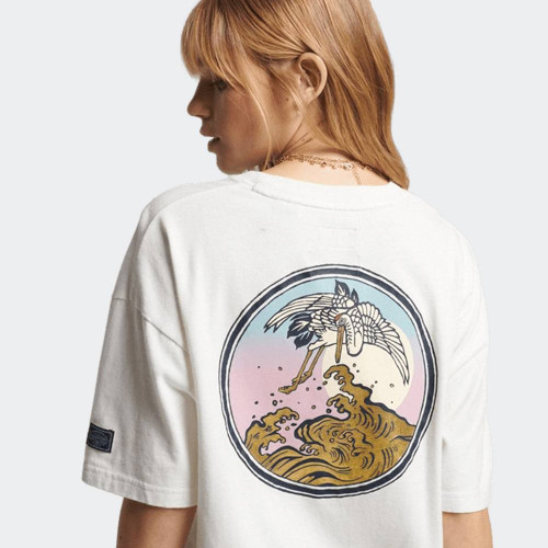 Superdry Γυναικεία κοντομάνικη μπλούζα Ovin Vintage VL Narrative Tee